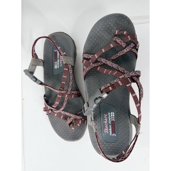 Skechers Reggae Outdoor Lifestyle Walking Sandals Womens 7.5 Comfort - Picture 7 of 8